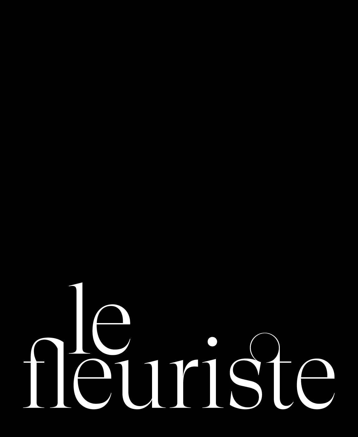 Cover for Le Fleuriste showing the customized logo on black background